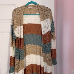 Multi colored striped sweater